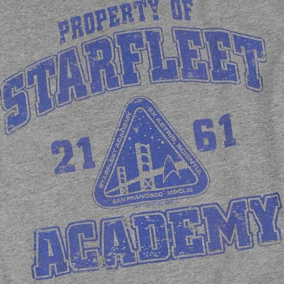 Popfunk Star Trek Distressed Starfleet Academy T Shirt - Picture 2 of 4